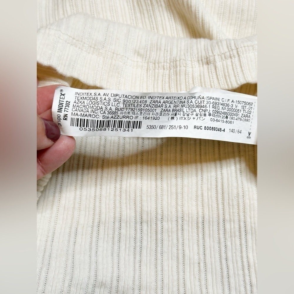 Zara Sleeveless Cream Sweater Tank Top Size 9/10 - Picture 10 of 10